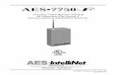 AES•7750-Faes-corp.com/wp-content/uploads/2012/10/40-7750-F.pdf · Doc # 40-7750-F 7750-F -Series SMART Subscriber Unit pg 4 AES•IntelliNet Central Alarm Reporting System ...