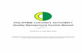 PHILIPPINE COCONUT AUTHORITY Quality Management System Manualpca.da.gov.ph/pdf/transparency2016/PCA-Quality-Manual.pdf · Philippine Coconut Authority Doc Ref No.: Quality Management