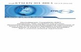 Draft ETSI EN 301 489-1 V2.1 · Draft ETSI EN 301 489-1 V2.1.0 (2016-04) ElectroMagnetic Compatibility (EMC) standard for radio equipment and services; Harmonised Standard covering