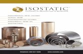 Single Source Supply - Isostatic · Single Source Supply ... bearing design. If design limits are ... Load (PSi) SLEEVE and FLANGE BEARING THRUST BEARING (WASHERS) 4 OILUBE