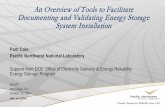 An Overview of Tools to Facilitate Documenting and ...eesat.sandia.gov/wp-content/uploads/2017/12/Pam_Cole.pdf · Documenting and Validating Energy Storage System Installation ...