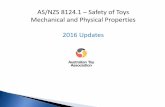 AS/NZS 8124.1 – Safety of Toys Mechanical and Physical ...austoy.com.au/images/MemberWebinarArchives/AS_NZS_8124_1_2016... · AS/NZS 8124.1 – Safety of Toys Mechanical and Physical