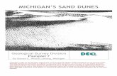 MICHIGAN’S SAND DUNES · MI DEQ GSD - Michigan’s Sand Dunes - PA 07.PDF page 4 of 12 from clay to cobble size. The drift is eroded, transported, sorted and redeposited by water