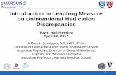 Introduction to Leapfrog Measure on Unintentional ... Town Hall... · Introduction to Leapfrog Measure on Unintentional Medication Discrepancies ... • Furosemide 80 mg BID ... •