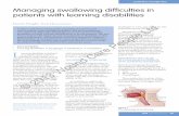Managing swallowing difficulties in patients with … · from general speech and language ... Managing swallowing difficulties in patients with learning disabilities ... ‘cupping’
