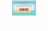 Introduction to On-demand Writing PPT.pdf · On-Demand Writing Prompts ... writer states a clear position and presents evidence to support ... elaboration): Statement/examples Reasons