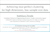 Achieving near-perfect clustering for high dimension, …ucakche/agdank/agdank2013presentation… · Achieving near-perfect clustering for high dimension, ... *The concepts of -mixing