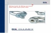 Ring nuts & Ring screws DIN 580 and DIN 582 - Certex Group bolt/SE/Dulimex... · The following is important when applying ring nuts and eye bolts: f Carefully select a ring nut or