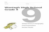 Wantagh High School Grade 9 · Wantagh High School Grade 9 ... Why is education important? ... HERNANDO CORTES FRANCISCON PIZARRO Causes: Why were
