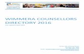 WIMMERA COUNSELLORS DIRECTORY 2016 - … · This Wimmera Counsellors Directory is an initiative of the ... Specialising In: Drug & Alcohol, Drink Drive Education ... Counsellor 283