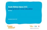 Acute Kidney Injury (AKI) Undergraduate nurse education · Acute Kidney Injury (AKI) Undergraduate nurse ... Recognise the role of the MDT ... Patient states feeling unwell for last