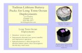 Tadiran Lithium Battery Packs for Long Term Ocean Deploymentsstf.ucsd.edu/presentations/2011/2011-06-29 - Lee Gordon - Tadiran... · Tadiran Lithium Battery Packs for Long Term Ocean