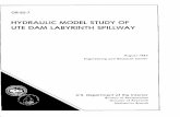 Report No. GR 82-7, Hydraulic Model Study of Ute Dam ... · HYDRAULIC MODEL STUDY OF UTE DAM LABYRINTH SPILLWAY ... Hydraulic Model Study of Ute Dam Labyrinth Spillway 6. ... Triangular