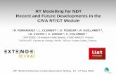 RT Modelling for NDT Recent and Future Developments in …€¦ · RT Modelling for NDT Recent and Future Developments in the CIVA RT/CT Module R. FERNANDEZ 1, L. CLEMENT , D. TISSEUR