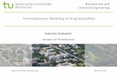 Thermodynamic Modeling of Drug Solubilities - TU … · Thermodynamic Modeling of Drug Solubilities . ... Solubility in solvent mixtures . ... Paracetamol in water-acetone .