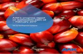 AAK’s progress report on sustainable palm oil – February 2017 · Mass Balance Signed AAK’s Palm Oil Policy Suppliers informed about AAK’s Palm ... certification status and