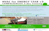 HVAC for ENERGY STAR v3ncenergystar.org/sites/default/files/HVAC_comprehensive_flyer1117... · HVAC for ENERGY STAR v3 COMPREHENSIVE 3-day Training LOCATIONS January 4-6 Asheville