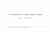 7. Introduction to Large Sample Theory - uni-mannheim.defroelich.vwl.uni-mannheim.de/fileadmin/user_upload/froelich/... · 7. Introduction to Large Sample Theory Hayashi p. 88-97/109-133