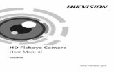 HD Fisheye Camera - Hikvision USA · cables including power cable, network cable, audio and alarm cables, etc. 4. Align the triangle mark on the camera and base plate, and then rotate
