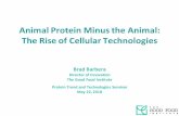 Animal Protein Minus the Animal: The Rise of Cellular ... · 22.05.2018 · Animal Protein Minus the Animal: The Rise of Cellular Technologies Brad Barbera Director of Innovation
