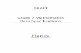 Grade 7 Mathematics Item Specifications - fsassessments.org · Grade 7 Mathematics Item Specifications Florida Standards Assessments . 4 | P a g e N o v e m b e r 2 0 1 7. on an option