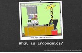 What is Ergonomics? - WordPress.com · What is Ergonomics? Ergonomics: is the application of scientific principles, methods, and data drawn from a variety of disciplines to the development