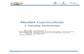 Model Curriculum - CSDC India · Model Curriculum 1. Quality Technician ... Theory and practical: - ... 36. flakiness gauge 37. elongation gauge