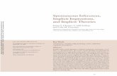 Spontaneous Inferences, Implicit Impressions, and Implicit ... · Spontaneous Inferences, Implicit Impressions, and Implicit Theories ... First published online as a Review in Advance