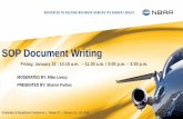 SOP Document Writing Part 1 - … · SOP Document Writing MODERATED BY: ... baggage check & pre-flight safety ... • Post flight reporting –corporate, ...