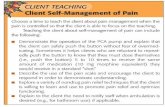 CLIENT TEACHING Primary (maintenance) Client Self ...wps.prenhall.com/.../4012970/NursingTools/ch46_ClientSMofPain_1217… · CLIENT TEACHING Client Self-Management of Pain Choose