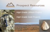 High Grade Lithium Project High Grade Gold Projects - ASX · High Grade Lithium Project High Grade Gold Projects ... in this presentation or subsequently provided to any ... Farvic