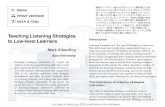 Teaching Listening Strategies - JALT Publications · Teaching Listening Strategies ... In real-life listening, ... Figure 1. Example of a transcript with structure words replaced