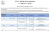 Florida Court Interpreter Certification and Regulation Program · Florida Court Interpreter Certification and Regulation Program Continuing Education Activity Approval Number (CEAA)