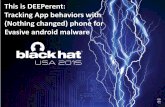 This is DEEPerent: Tracking App behaviors with (Nothing ... · This is DEEPerent: Tracking App behaviors with (Nothing changed) phone for Evasive android malware