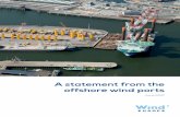 A statement from the offshore wind ports · A statement from the offshore wind ports - June 2017 9 WindEurope 1.CD (2016). The Ocean Economy in 2030. OE Identified as a high-growth