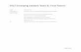 2017 Emerging Leaders Team D: Final Report · 2017 Emerging Leaders Team D: Final Report ... entitled Building Leadership in Virtual Engagement, ... WebEx Trello Email