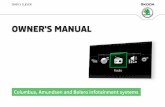 OWNER'S MANUAL · Using the system 36 Phone Introductory information 39 ... Amundsen and Bolero infotain- ... from which it can be thrown during a sudden braking manoeu-