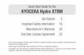 Quick Start Guide for the KYOCERA Hydro XTRM · Quick Start Guide for the KYOCERA Hydro XTRM ... Google Play, Google Maps, Gmail, Google Talk, ... ♦Customer Support (page 15)