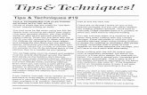 amp; Techniques! Tips & Techniques #19 TIPS & TECHNIQUES FOR ELECTRONIC INTARSIA WITH THE AG-50 (Some