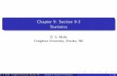 Chapter 9: Section 9-3 Statistics - Creighton University ·  · 2015-07-16Chapter 9: Section 9-3 Statistics D. S. Malik Creighton University, Omaha, NE D. S. Malik Creighton University,
