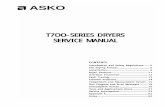 T7OO-SERIES DRYERS SERVICE MANUAL - Dryer Not …dryernotheating.net/.../07/Asko-Dryer-T700-Series-Service...Manual.pdf · 2 You have in your hand the ASKO Service Manual for the