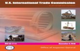 U.S. International Trade Commission have been disposed of—for example, wheel writer ribbons, USITC promotional backpacks, a garage door opener kit, and boxes of print copies of the