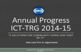 Annual Progress ICT-TRG 2014-15 - :: COMSATS … Progress ICT-TRG 2014-15 ... publications in high ranked journals with overall impact factor ... COMSATS INSTITUTE OF INFORMATION TECHNOLOGY,