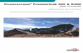 Premiertrak 400 & R400 Jaw Crusher · Powerscreen® Premiertrak 400 & R400 ... Improved manganese liner retention, protects jaw supports on both swing ... Wear life will be reduced
