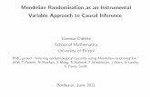 Mendelian Randomisation as an Instrumental …chambaz/Atelier209/12...Mendelian Randomisation as an Instrumental Variable Approach to Causal Inference Vanessa Didelez School of Mathematics