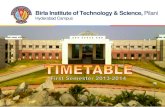 Birla Institute of Technology & Science, Pilani sem...Birla Institute of Technology & Science, Pilani Hyderabad Campus Academic Calendar FIRST SEMESTER 2013-2014 IMPORTANT DATES AND