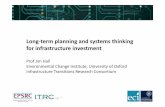 Long term planning and systems thinking for infrastructure€¦ · Long‐term planning and systems thinking for infrastructure investment Prof Jim Hall Environmental Change Institute,