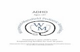 0 - Cover - ADHD 18+ - Westwood-Mansfield Pediatric … · 2015-01-13 · Adult ADHD Self-Report Scale (ASRS-v1.1) ... There is no proven test for ADHD at this time. ... About 18