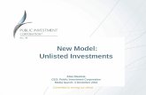 New Model: Unlisted Investments - GEPF - Home Model: Unlisted Investments ... Deal presentation to relevant committees and approvals Investment process (high level) 15 Next Steps
