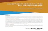 INVESTMENT OPPORTUNITIES IN THE COAL SECTOR · 2016-11-11 · though other metals and minerals are increasing in prominence, including Coal, ... 136 trillion cubic feet resulting